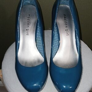 Madden Girl Teal Heels